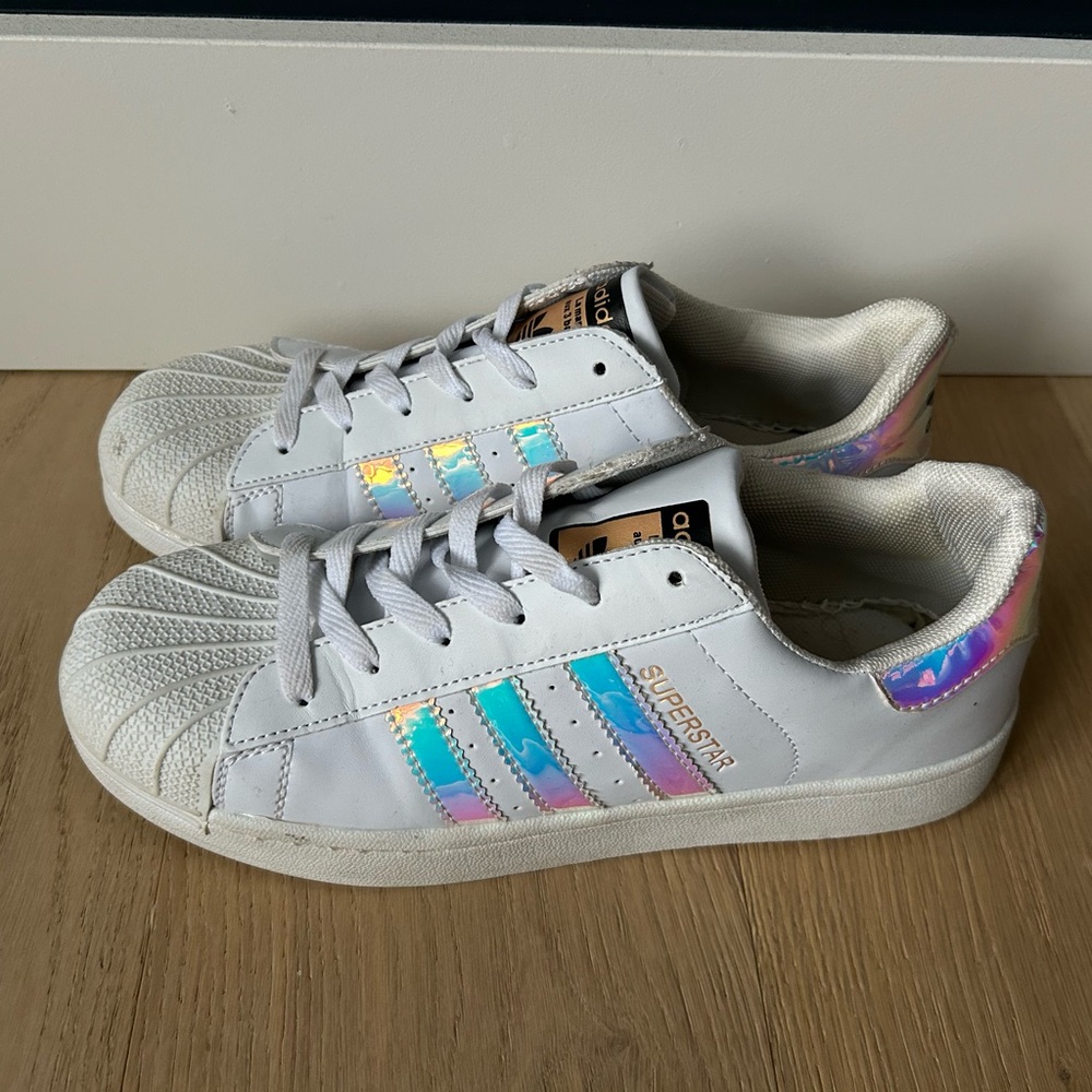 Adidas Superstar with Holographic Stripes